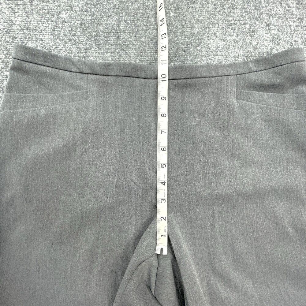 Chicos Trouser Dress Pants Sz 2 Short Womens Large Short Gray Stretch Flare Leg - Picture 8 of 12